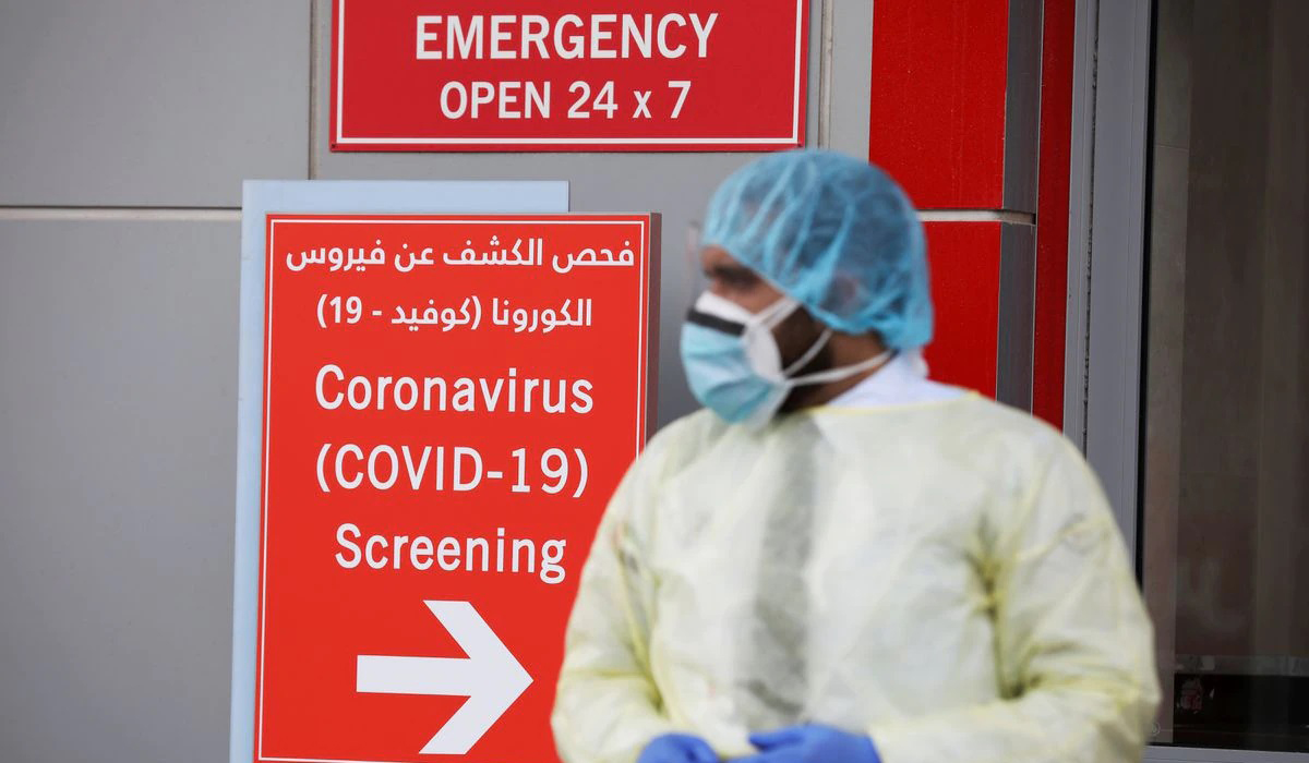 Security guard watches over patients